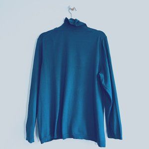 Talbots - Perfect Turtleneck - 2X - Peacock Blue
